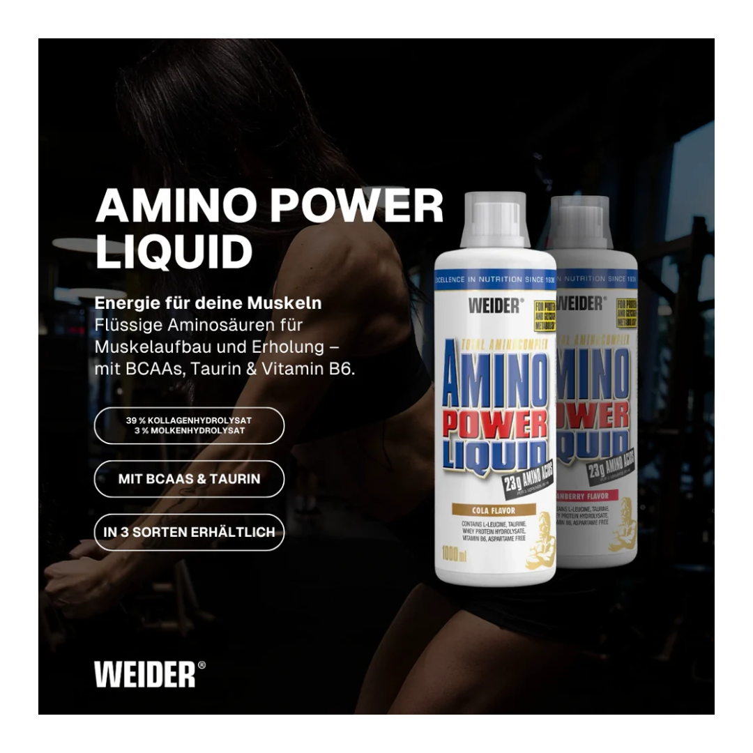 Weider Amino Power Liquid bottle on a white background
