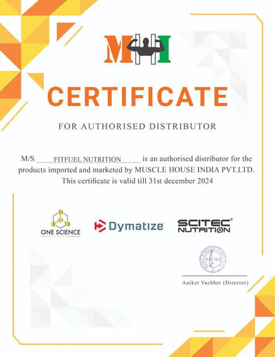 Dymatize certificate
