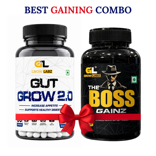 Growlabz The Boss Gainz + Gut Grow 2.O ( Ultimate Size Gaining Stack)